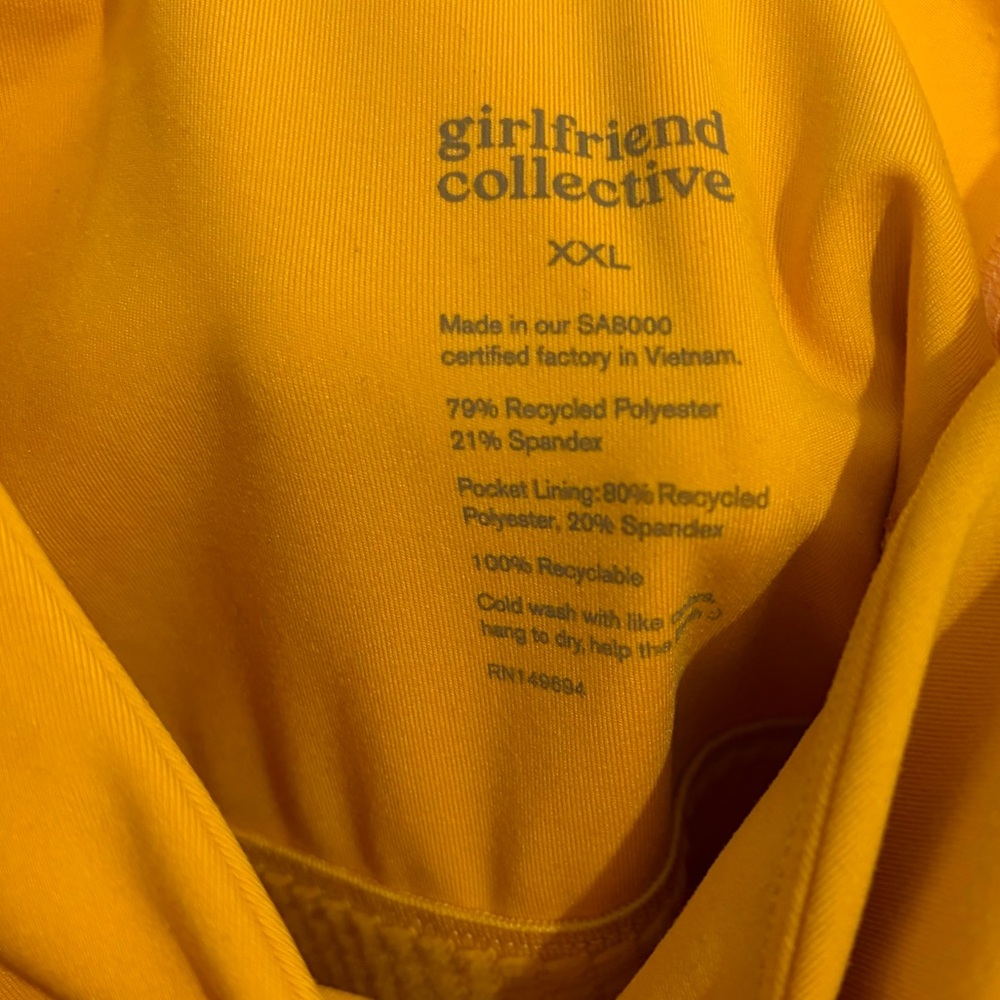Girlfriend Collective Tommy Dress in Citrine, size XXL - Picture 6 of 6